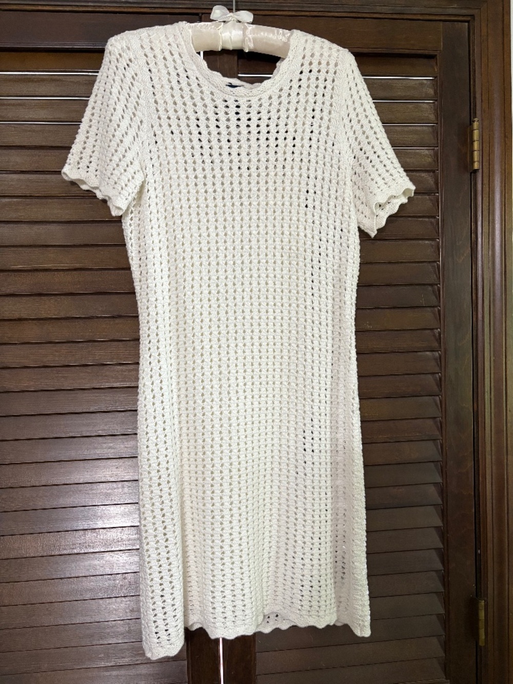 Crochet ivory dress